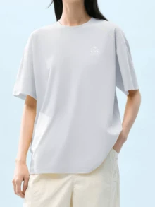 CAMEL CROWN New Women's Summer Outdoor Short Sleeve T-Shirt, Raw Yarn Sun Protection Quick Dry Crew Neck Athletic Top - Space Gray - View 1