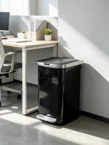 26L Pedal‑Operated Trash Can‑No Manual Lid Lifting, Trash Can With Lid, Sealed Odor‑Proof Design, Easy To Clean, Sturdy And Durable, Suitable For Kitchen, Bathroom, Living Room And Office - Multiple Specifications - View 6