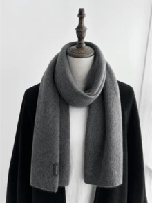 1pc Solid Color Casual Office Street Polyester (Polyester) Scarf, Extra Long Extra Thick Warm Scarf, Autumn/Winter Minimalist Versatile Soft Thick Warm Gift Scarf - Multicolor - View 13