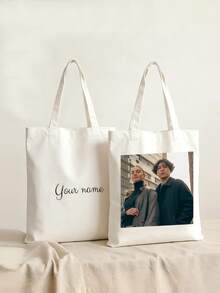 Custom Photo Tote Bag For Women, Personalized Canvas Bag With Your Photo, Custom Picture Printed Handbag, Unique Gift For Mom, Wife, Friends And Family - Multicolor - View 10
