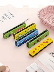 18pcs/Harmonica, Lightweight Cartoon Dual-Row 16-Hole Harmonica, Suitable As Musical Instrument Gift For Adult Beginners. Perfect As Small Gift Bag Fillers For Birthday Party Gifts, Music Lovers, Random Color, Non-Professional Harmonica - Multicolor - View 3