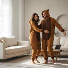 nerd hunters Plush Kigurumi Pajamas Cosplay Costume Capibara - Brown - View 1