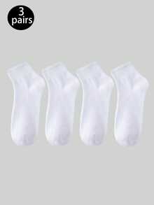 12 Pairs Women's Casual Versatile Solid Color Vertical Ribbed Moisture-Wicking Breathable Mid-Calf Socks - Multicolor - View 9
