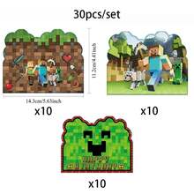 Minecraft Party Invitation Card Pixel War Birthday Party Decoration Invitation - Multicolor - View 3