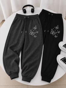 Women Pants - Black, Dark Gray - View 1