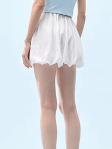 CAMEL CROWN Short Bubble Skort, Fashion Casual Cool Touch Water Resistant Breathable Versatile 3D Mini Skort - White Cobblestone - View 2