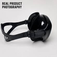 1 buah Masker Selam Unisex untuk Remaja & Dewasa dengan Bidang Pandang Luas, Lensa Tunggal, Bingkai Besar, Rok Silikon Lembut, Kaca Tempered, Desain Tali yang Dapat Diatur, Cocok untuk Snorkeling di Pantai, Selam Bebas, Latihan di Kolam Renang, dan Eksplorasi Bawah Air - Hitam - View 3