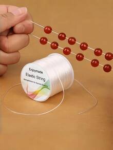 Tali Elastis Kristal 100m untuk DIY Gelang Manik-Manik Tahan Aus, Tali Peregang Elastis Tinggi Putih Transparan, Tali Elastis Plastik Kristal, Cocok untuk Membuat Perhiasan, Gelang, Kalung, Tali Penghubung, Tali Transparan, Tali Anyaman Buatan Tangan, Tali Kristal dengan Gulungan, Tali Pembungkus Cincin, Tali Elastis Tugas Berat, Tali Manik-Manik Transparan dan Bahan Aksesori Lainnya - A - View 4