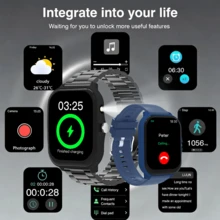New Smartwatch-Features A Large 1.83-Inch Screen And A Built-In LED Flashlight; Compatible With Android And IOS, With Fitness Tracking Capabilities; Unisex Design Suitable For Various Occasions; An Ideal Gift For Holidays Or Valentine's Day. - View 5