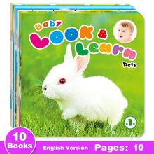 A Set Of 10 Early English Education Board Books - Including "First Words," Animal Colors, Vegetables, Etc. A "See And Learn" Series, A Tool For Cognitive Learning, And The Perfect Surprise Gift For Children. - Multicolor - View 1