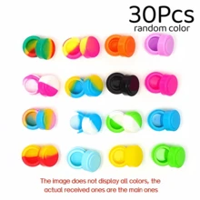 3/5/10/15/20Pcs 2ml Silicone Wax Containers, Compact Durable Silicone, Mini Travel Cosmetic Storage Boxes, Colorful Artistic Design - Multicolor - View 22