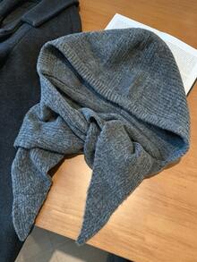 1pc Large Women's Balaclava Hat, One-Piece Knitted Hat Scarf, Versatile Casual Knitted Hat, Warm Neck, Suitable For Daily Use, Applicable For Skiing, Cycling And Outdoor Sports, Unisex, Multiple Colors Available, Ski Mask - Multicolor - View 13