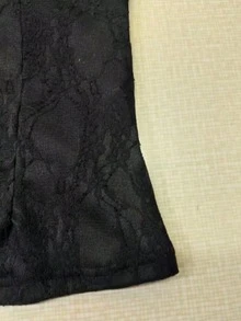 Vintage Western Style Black Lace V-Neck Front Button Long Sleeve Blouse, Elegant Vacation / Party Outfit Shirt - Black - View 6