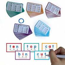 60pcs Reusable CVC Word Learning Flash Cards, Suitable For Preschool Kids, Ideal For Reading, Spelling, Word Building And Writing Practice, Perfect For Early Childhood Education, Back To School - Multicolor - View 4