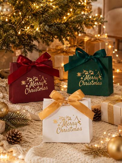 20/10pcs/2pcs - Christmas Gift Bags, Christmas Gift Bags, Christmas Gift Bags, Christmas Gift Wrapping, Anniversary Wrapping, Surprise Gift Bags, Christmas Ribbon Gift Wrapping Bags, Christmas Party Supplies, Christmas Decorations, Suitable For Anniversary, Birthday Party, Holiday Party, Christmas Gift Wrapping,