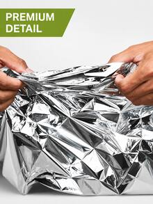 2 Bộ/1 Bộ/1 Chiếc Chăn Mylar khẩn cấp cỡ cực lớn, chăn sinh tồn không gian nhẹ ấm, chăn cứu hộ màng nhôm cách nhiệt chống nước chống gió, phù hợp cho thời tiết lạnh, cắm trại, leo núi, bộ sơ cứu, khẩn cấp trên xe và thiết bị sinh tồn ngoài trời - Nhiều màu - Xem 4