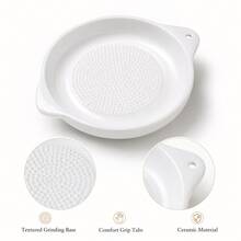 1pc Multi-Function Ceramic Food Grinder, Manual Potato Masher, Suitable For Ginger, Garlic, Carrot, Kitchen Tool - Multicolor - View 10