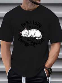 Men T-Shirts - 黑色 - 查看 3