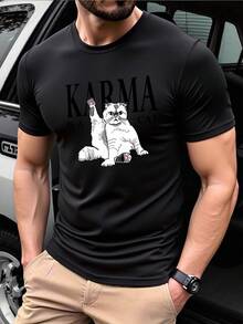 Men T-Shirts - 黑色 - 查看 6
