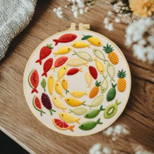 1PC 20*20cm/7.9*7.9in,Beautiful Patterns Embroidery Kit, DIY Handmade Embroidery Set For Adult Beginners, Home Gift, Women's Sewing Gift, Including User Manual, Printed Pattern Fabric, Embroidery Frame, Needle And Thread. - Beautiful Patterns - View 15