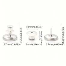 1Pair/2/4/5/7Pairs Magnetic Curtain Clips, Curtain Magnet Clips Magnetic Fixing Buckle, Suitable For Shower Curtains, Sewing Closure, Wall And Door Stickers - Silver - View 4