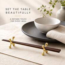 1pc/2pcs Stainless Steel + Zinc Alloy Chopstick Holder/Chopstick Rest | Suitable For Dining Table, Reusable Chopstick Placement Device, Suitable For Spoons, Forks And Other Tableware, Suitable For Kitchen, Home, Restaurant, Cafe, Office And Other Places. - Multicolor - View 6