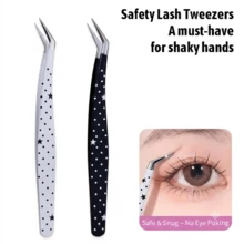 Beginner High-Precision Stainless Steel Eyelash Curler Tweezers, Perfect For Highly Attractive Scrapbooking And Craft Projects - Black - View 4