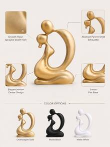 Modern Abstract Couple Sculpture Home Decor, Minimalist Figure Statue, Elegant Desktop Ornament, Suitable For Living Room, Bedroom, Bookshelf Decoration - A - View 8