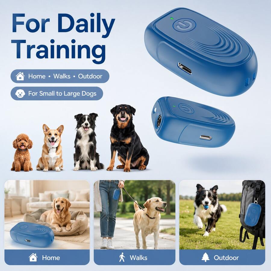 狗狗用品 迷你超音波驅狗器 20-30kHz 頻率掃描 閃光燈 300mAh Type-C 介面 戶外安全 - 寶藍色 - 查看 1