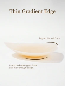1 Pair Ultra-Thin Solid Color Silicone Breast Lift Tape, Invisible Seamless Water Drop Shaped Breast Pads - Multicolor - View 6