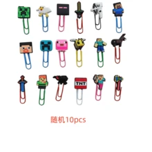 Minecraft 5pcs/10pcs Pixel Style U-Shaped Paper Clips, Bookmark Multi-Style Enderman Zombie Duck Animal Shaped Back To School Gift Page Clips[Random Different Styles] - Multicolor - View 12
