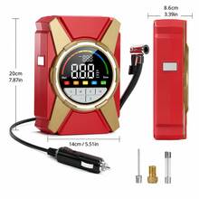 Carsun Car Tire Inflator Pump, 25 Cylinder 120W Fast Inflation With Auto Shut-Off, 12V-DC Dual Digital Display - Tire Pressure Measurement Function, With 3 Meters Long Power Cord, For Large Vehicles - Red Wired - (25-cylinder, 3x Inflation Speed) Model - View 10