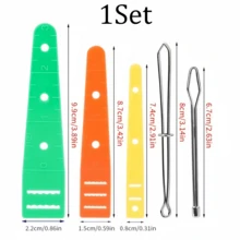 1套/2套/4套縫紉工具組,穿線工具+塑膠繩尺,適用於連帽衫腰繩更換、鬆緊帶工具、腰繩帽繩縫製,DIY手工輔助工具 - 多色 - 查看 15