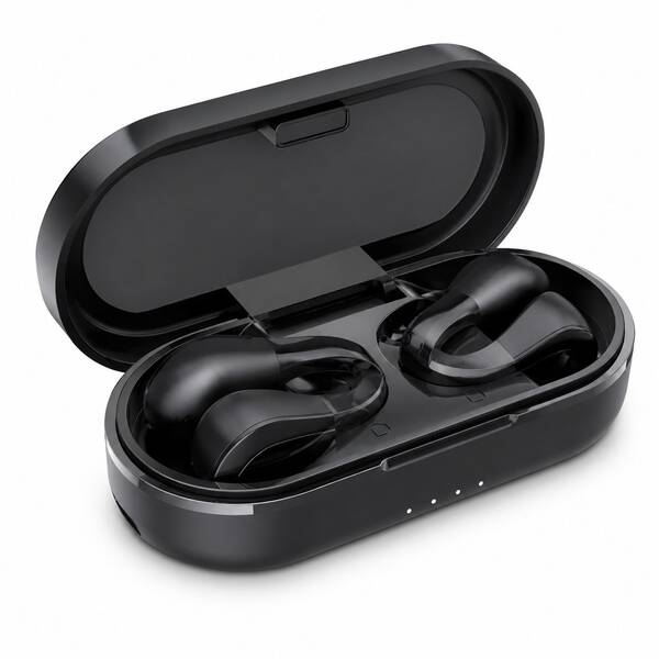 Fone Bluetooth True Wireless Clip Earphone Condução Óssea Esportivo TWS Sem Fio Microfone HD Estojo Recarregável Bluetooth