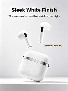 True Wireless Bluetooth Earbuds - Compatible With Apple And Android, Built-In Microphone, Sweat-Resistant, Up To 24 Hours Battery Life - White, Earbuds > Wireless, Airbud's, Earbuds, Earbuds - White - View 4
