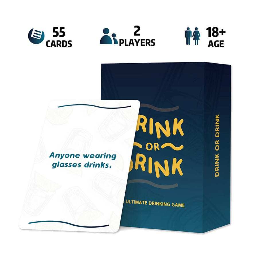 《Drink Or Drink》是一款节奏明快的派对卡牌游戏,包含55张游戏卡牌。每张卡牌都能让酒水畅饮,欢笑不断,是约会之夜或任何想要加深彼此了解场合的完美之选。它也是情人节和圣诞节的绝佳选择。 - Drink or Drink - 查看 1