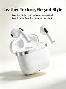 True Wireless Bluetooth Earbuds - Compatible With Apple And Android, Built-In Microphone, Sweat-Resistant, Up To 24 Hours Battery Life - White, Earbuds > Wireless, Airbud's, Earbuds, Earbuds - White - View 2