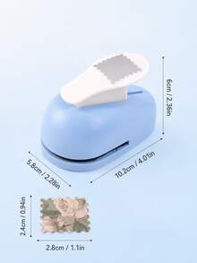 1PC Large Hand Journal Embossing Tool, Stamp Border Decorative Punch, Essential Tool For DIY Creative Gift Making, Portable Die-Cut Scrapbooking Set - Blue - View 11