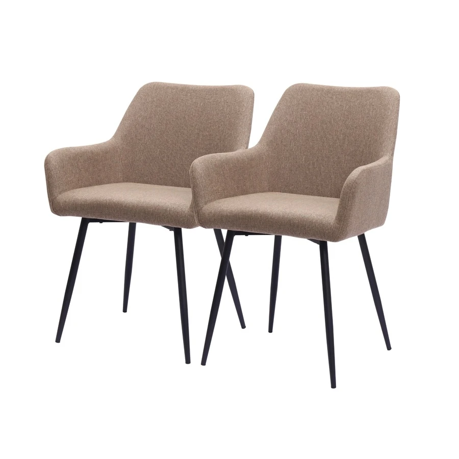 Dining Chair Set Of 2 - Beige Khaki Color - 卡其色 - 查看 1