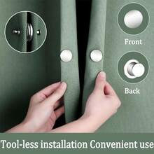 1Pair/2/3/4/5/6Pairs Magnetic Curtain Closure Clips, Light-Blocking Wind-Proof, Tool-Free Installation No Drilling, Reusable - Silver - View 5