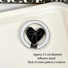 Ins Cartoon Heart Adhesive Mirror Phone Stand Back Sticker Makeup Mirror New Style For Watching Shows - Multicolor - View 5