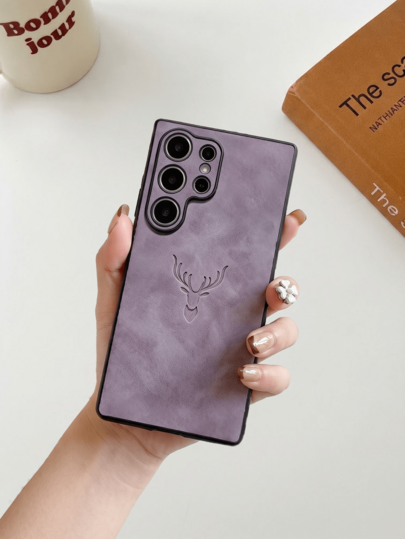 1 szt. luksusowe vintage etui na telefon z tłoczonej skóry z motywem głowy jelenia, lekkie letnie etui podróżne na telefon Android, odporne na wstrząsy i upadki etui na Apple 17, modne etui kompatybilne z Apple 16 Pro Max, nowatorskie etui antyupadkowe, etui na Apple 17 Pro Max, ultracienkie modne etui z boczną funkcją antypoślizgową kompatybilne ze smartfonem Apple, ultracienkie praktyczne akcesorium na telefon kompatybilne z Samsung Galaxy A17, praktyczne akcesorium na telefon Honor, etui na telefon z tłoczonym wzorem 3D