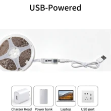 LED電視背光燈條，RGB變色燈光附遙控器，USB供電環境照明，適用於電視牆、臥室、居家裝飾 - 24K-5050RGB - 查看 4
