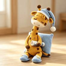 1pc Sleeping Giraffe/German Shepherd Crochet Kit (Materials Only. Simple Hand Crocheting Needed). Beginner-Friendly DIY Kit With Step-By-Step Guides & English Manual. Lovely Design For Home Decoration, Ideal Creative Gift For Birthdays & Festivals. - DIY Crochet Kit - View 5