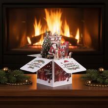 3D Pop Up Christmas Card Santa Claus Greeting Card Unique Creative Holiday Card Gift For Family Friends Teachers Stationery - Single Piece - View 9
