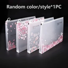 4pcs A4 Waterproof Cherry Blossom Style Zipper File Bags, 4 Styles, High-Quality PP Material, 3D A4 Storage File Bags, Suitable For Stationery, Office Supplies, Home Organization And Travel Storage - Back To School Season - A4 - View 11