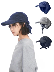 1pc Plaid Pattern Tie-Up Headscarf Hat, Baseball Cap, Women's Spring/Summer New Niche Fashion Versatile Outdoor Sun Protection Baseball Cap, Suitable For Daily Use - A - View 7