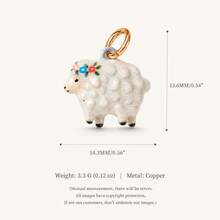 1pc New Cute Animal Pendant, Exquisite Cartoon Style, 14k Gold Plated Copper Material, Suitable For DIY Creative Necklace, Bracelet, Earrings, Bag Chain, Keychain, Waterproof And Sweat-Resistant, Suitable For Daily Casual Wear - Multicolor - View 16