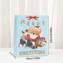 34/68/102pcs Christmas Gift Bags With Ribbon Handles - Multiple Patterns, Durable Paper Holiday Party Gift Bags, Suitable For Christmas Tree And Christmas Decoration, Perfect For Holiday Celebration, Christmas Gift Bags, Christmas Decoration, Christmas Decoration, With Stickers - Style D - View 4