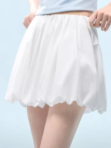 CAMEL CROWN Short Bubble Skort, Fashion Casual Cool Touch Water Resistant Breathable Versatile 3D Mini Skort - White Cobblestone - View 3